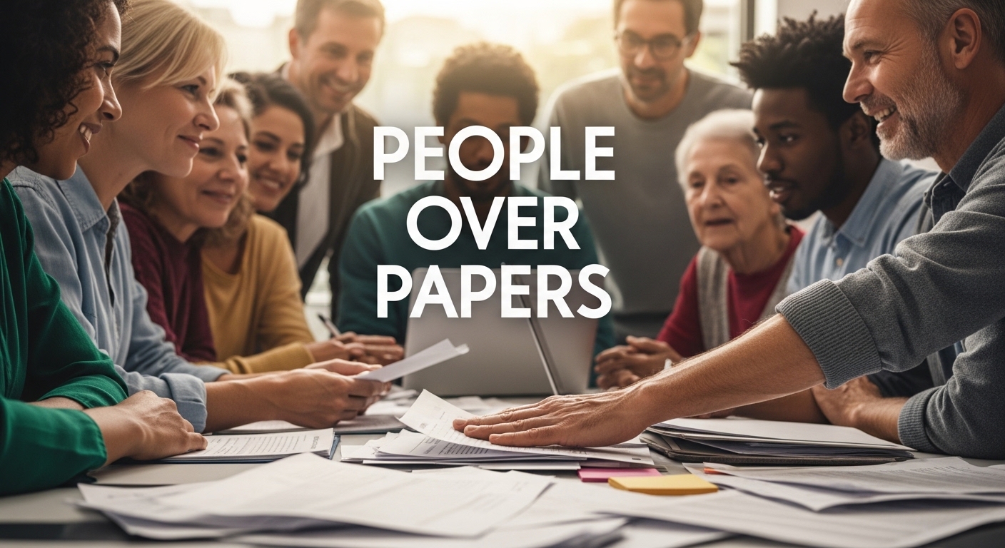 people over papers